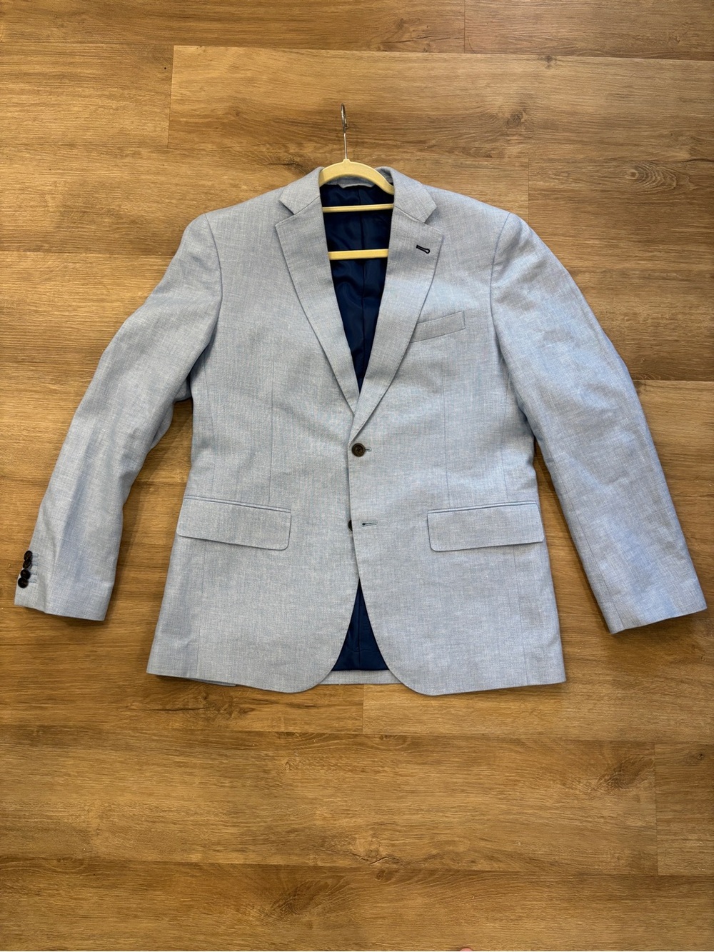 Vineyard Vines Light Blue Men's Two-Button Blazer Linen/Cotton